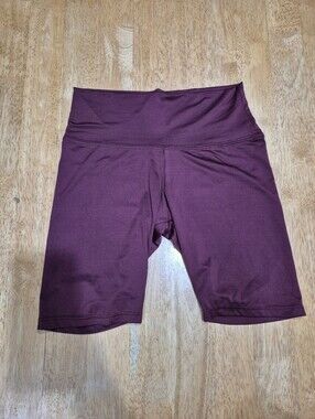 🔥 NWOT SWEET burgundy Red Soft Biker High Waisted Shorts
